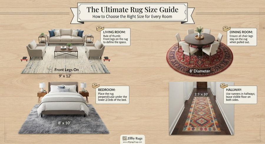 The Ultimate Rug Size Guide: How to Choose the Right Size for Every Room