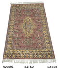 4x6 Traditional Handmade Kafkazi Rug Copper – Geometric Wool, Cotton & Silk Touch Area Rug