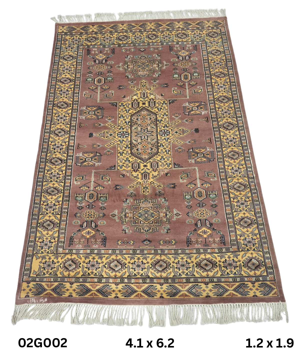 4x6 Traditional Handmade Kafkazi Rug Copper – Geometric Wool, Cotton & Silk Touch Area Rug