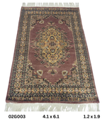 4x6 Handmade Kafkazi Rug - Copper Geometric Wool & Cotton Area Rug | Silk Touch Oriental Carpet