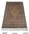 4x6 Copper Handmade Kafkazi Area Rug – Geometric Wool, Cotton & Silk Touch Carpet