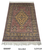 4x6 Copper Handmade Kafkazi Area Rug – Geometric Wool, Cotton & Silk Touch Carpet