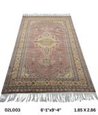 6x9 Copper Geometric Handmade Cotton & Wool Silk Touch Rug | Premium Luxury Area Rug