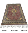 6x9 Copper Geometric Handmade Cotton & Wool Silk Touch Rug | Premium Luxury Area Rug