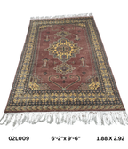 6x9 Copper Geometric Handmade Cotton & Wool Silk Touch Rug | Premium Luxury Area Rug