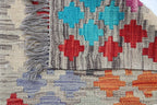 2x3 Multicolor Kilim Geometric Handmade Wool Rug | Premium Luxury Area Rug