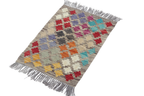 2x3 Multicolor Kilim Geometric Handmade Wool Rug | Premium Luxury Area Rug