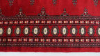 6x9 Red Mori Bokhara Geometric Area Rug | Handmade Wool & Cotton Rug