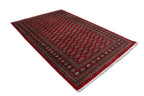 6x9 Red Mori Bokhara Geometric Area Rug | Handmade Wool & Cotton Rug