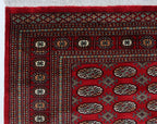 6x9 Red Mori Bokhara Geometric Area Rug | Handmade Wool & Cotton Rug