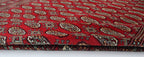 6x9 Red Mori Bokhara Geometric Area Rug | Handmade Wool & Cotton Rug