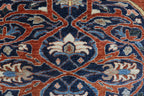 8x10 Copper Chobi Floral Area Rug | Handmade Wool & Cotton Rug