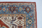 8x10 Copper Chobi Floral Area Rug | Handmade Wool & Cotton Rug