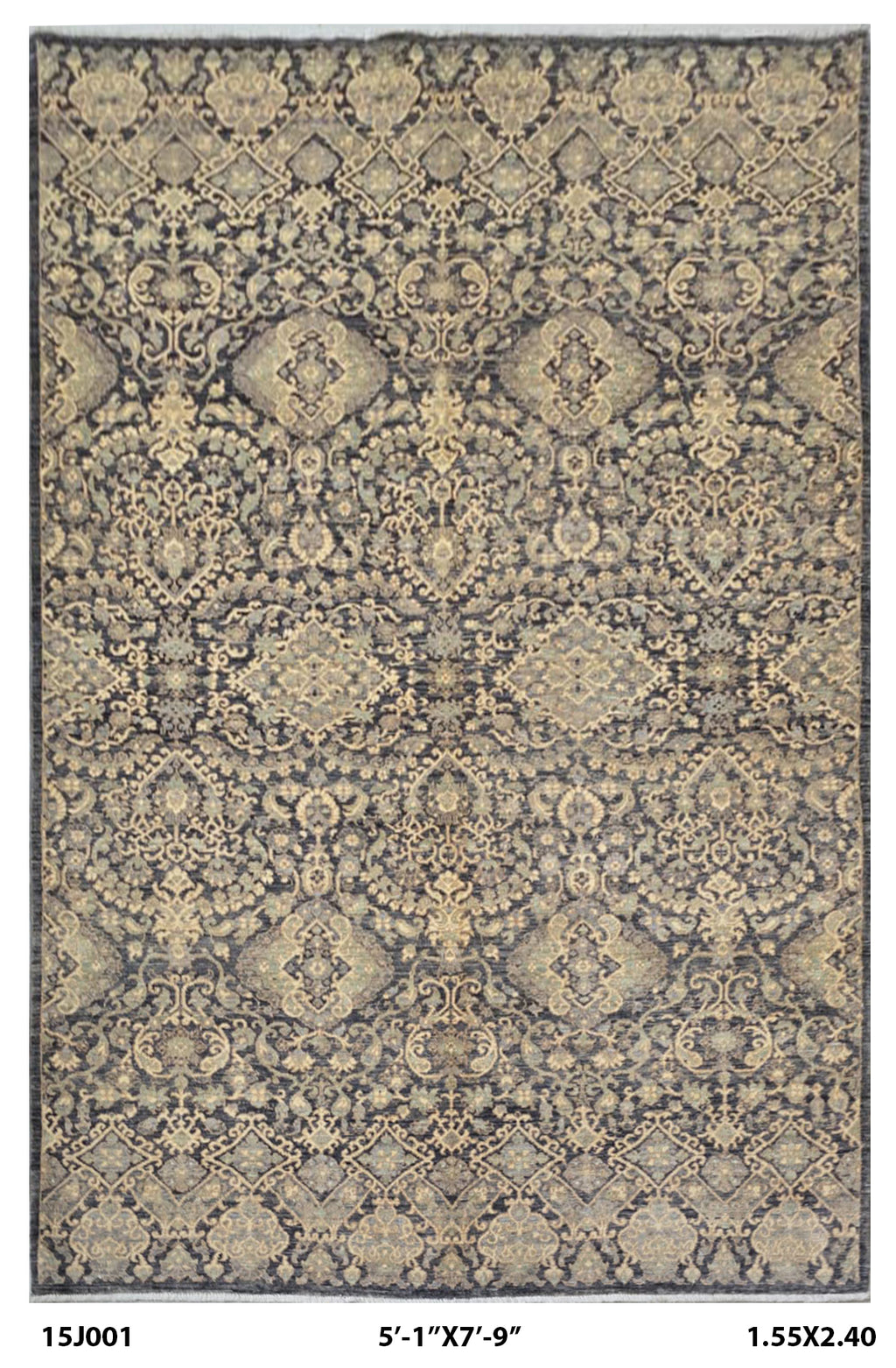 5.5x8 Beige Chobi Handmade Cotton & Wool Rug | Premium Luxury Area Rug