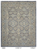 5.5x8 Grey Chobi Handmade Cotton & Wool Rug | Premium Luxury Area Rug