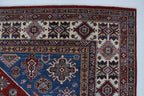 8x11 Red Super Kazak Geometric Area Rug | Handmade Wool & Cotton Rug