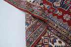 8x11 Red Super Kazak Geometric Area Rug | Handmade Wool & Cotton Rug
