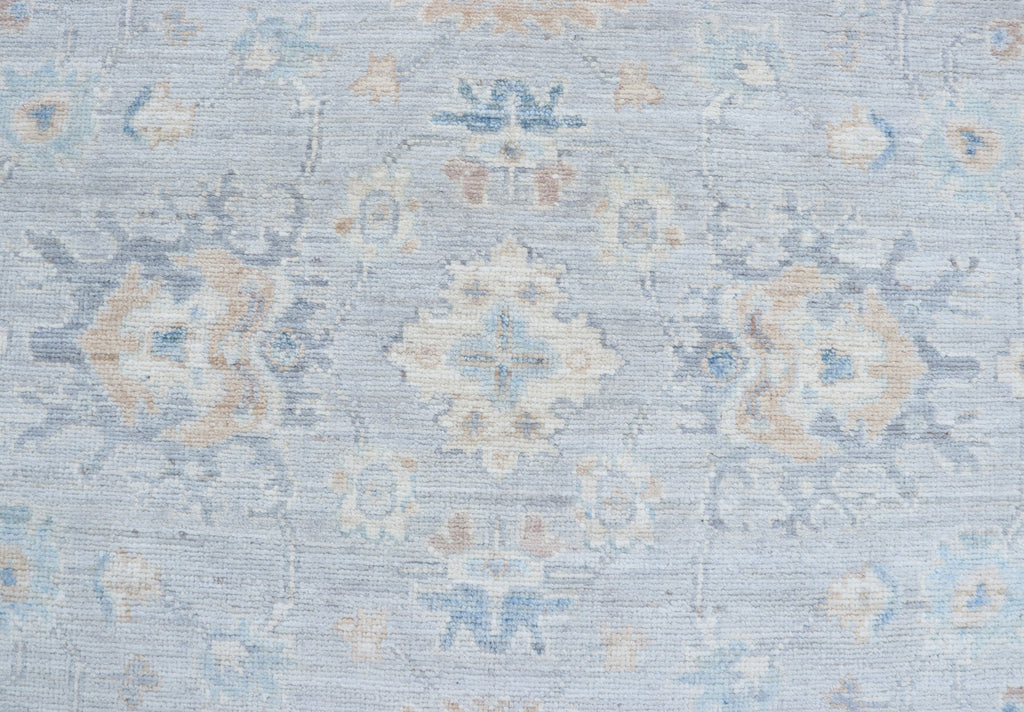 5x7 Oshak Area Rug | Handmade Wool Rug | Blue Gray Turkish Traditional Rug