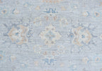 5x7 Oshak Area Rug | Handmade Wool Rug | Blue Gray Turkish Traditional Rug