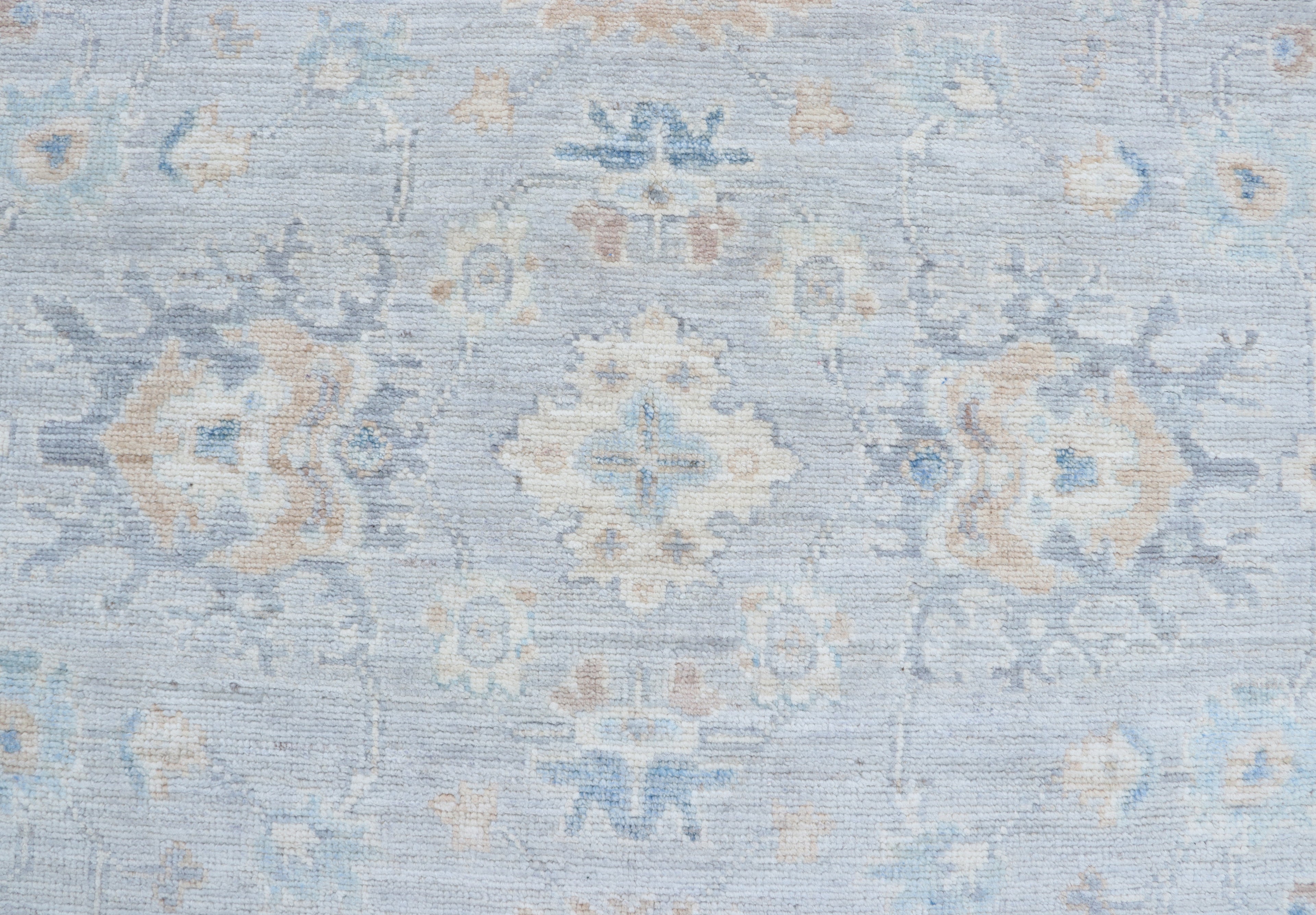 5x7 Oshak Area Rug | Handmade Wool Rug | Blue Gray Turkish Traditional Rug