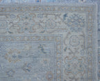 5x7 Oshak Area Rug | Handmade Wool Rug | Blue Gray Turkish Traditional Rug