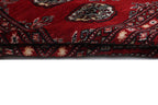 7x10 Red Mori Bokhara Geometric Area Rug | Handmade Wool & Cotton Rug