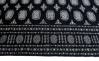 7x10 Black Mori Bokhara Geometric Area Rug | Handmade Wool & Cotton Rug