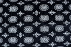 7x10 Black Mori Bokhara Geometric Area Rug | Handmade Wool & Cotton Rug