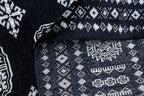 7x10 Black Mori Bokhara Geometric Area Rug | Handmade Wool & Cotton Rug