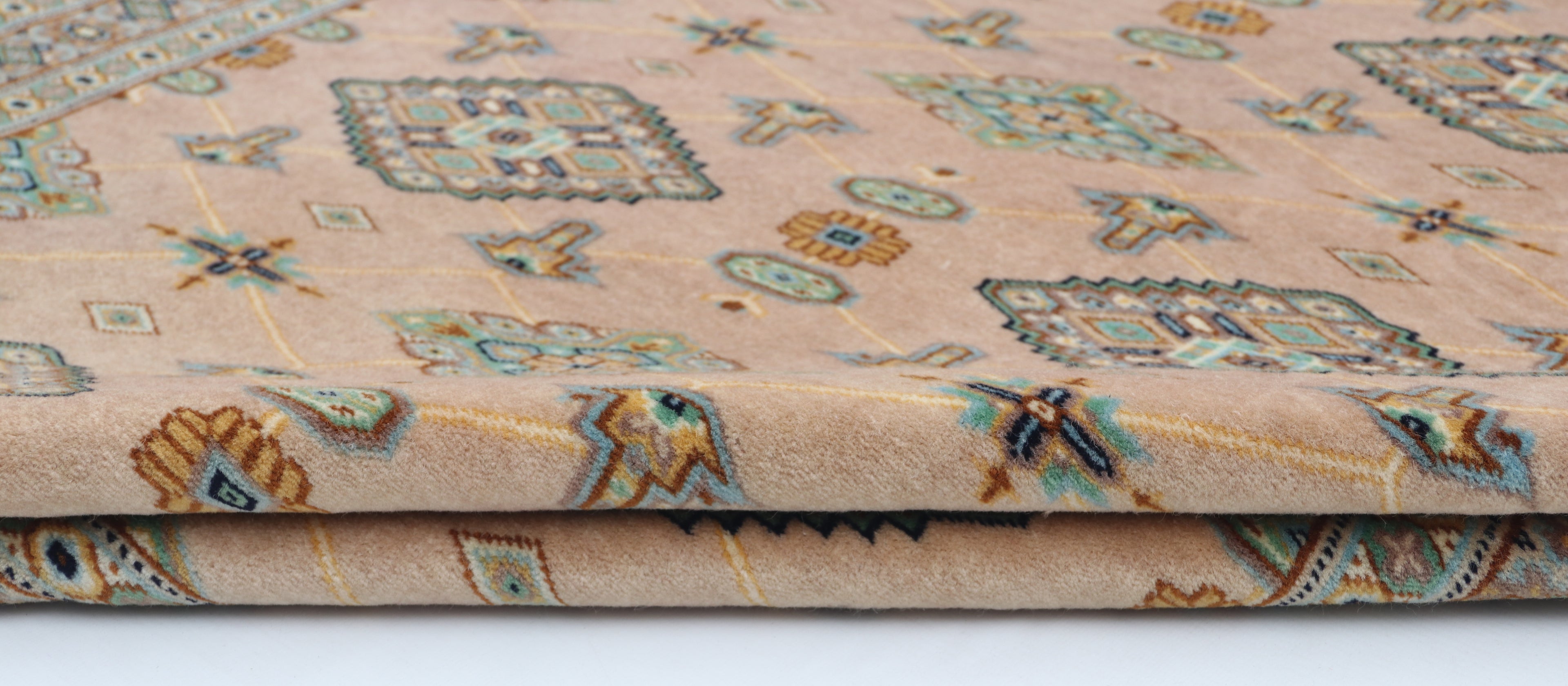 3x5 Brown Fine Jaaldar Area Rug | Handmade Worsted Wool & Cotton Geometric Rug