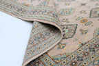 3x5 Brown Fine Jaaldar Area Rug | Handmade Worsted Wool & Cotton Geometric Rug