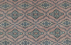 7x8 Brown & Green Fine Jaaldar Area Rug | Handmade Worsted Wool & Cotton Geometric Rug