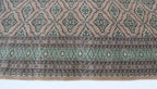 7x8 Brown & Green Fine Jaaldar Area Rug | Handmade Worsted Wool & Cotton Geometric Rug