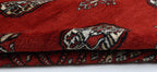 7x10 Red Mori Bokhara Geometric Area Rug | Handmade Wool & Cotton Rug