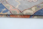 10x14 Blue Oushak Geometric Area Rug | Handmade Wool Rug