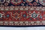10x13 Blue Super Kazak Geometric Area Rug | Handmade Wool & Cotton Rug