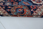 10x13 Blue Super Kazak Geometric Area Rug | Handmade Wool & Cotton Rug