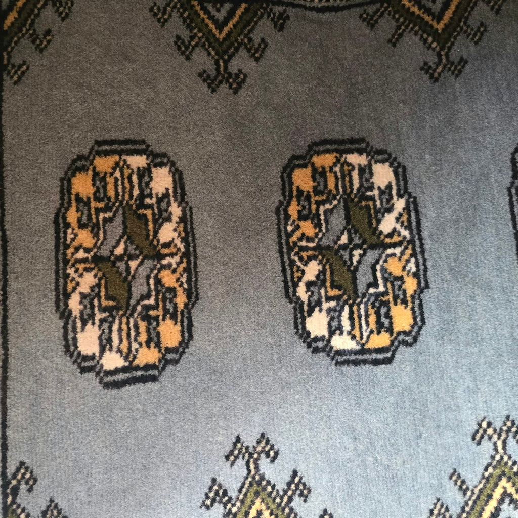 Gray Geometric Elephant Foot Car Mat | Handmade Cotton & Wool