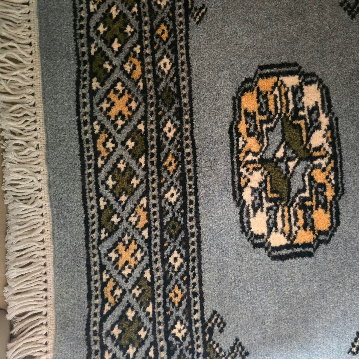 Gray Geometric Elephant Foot Car Mat | Handmade Cotton & Wool