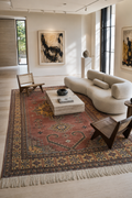 6x9 Copper Kafkazi Geometric Handmade Cotton & Wool Silk Touch Rug | Premium Luxury Area Rug
