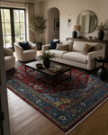 8x10 Red Heriz Floral Handmade Cotton & Wool Rug | Premium Luxury Area Rug