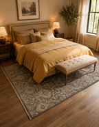 5.5x8 Beige Chobi Handmade Cotton & Wool Rug | Premium Luxury Area Rug