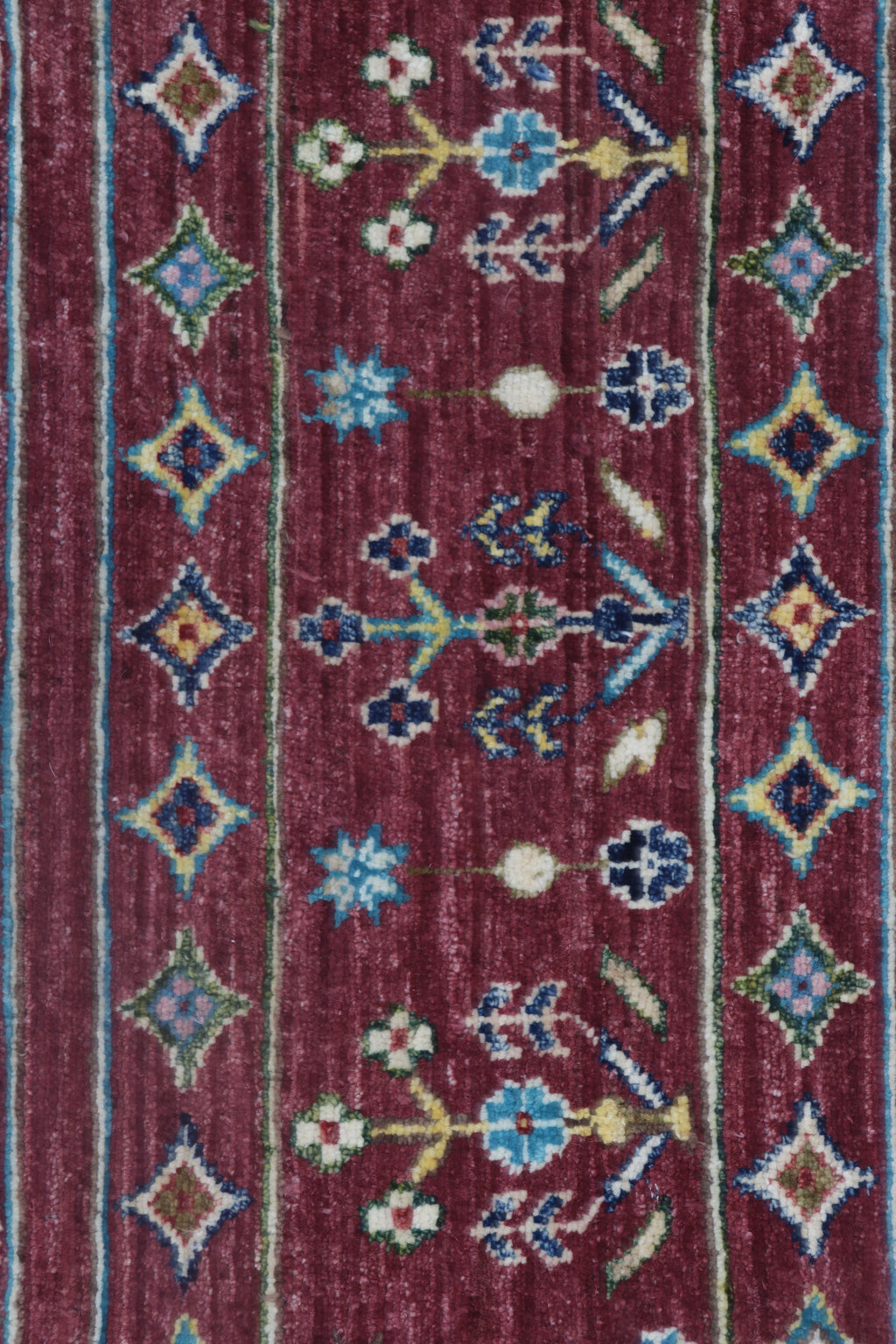5x8 Red Khurjeen Area Rug | Handmade Wool & Cotton Rainbow Rug | Premium area rug