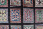 6x8 Black Chobi Floral Handmade Cotton & Wool Rug | Premium Luxury Area Rug