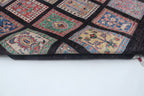 6x8 Black Chobi Floral Handmade Cotton & Wool Rug | Premium Luxury Area Rug