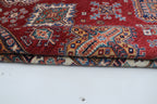 8x10 Red Super Kazak Geometric Area Rug | Handmade Wool & Cotton Rug