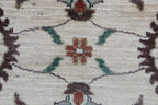 5x8 Beige & Brown Chobi Area Rug | Handmade Wool & Cotton Floral Rug | Luxury Chobi Rug