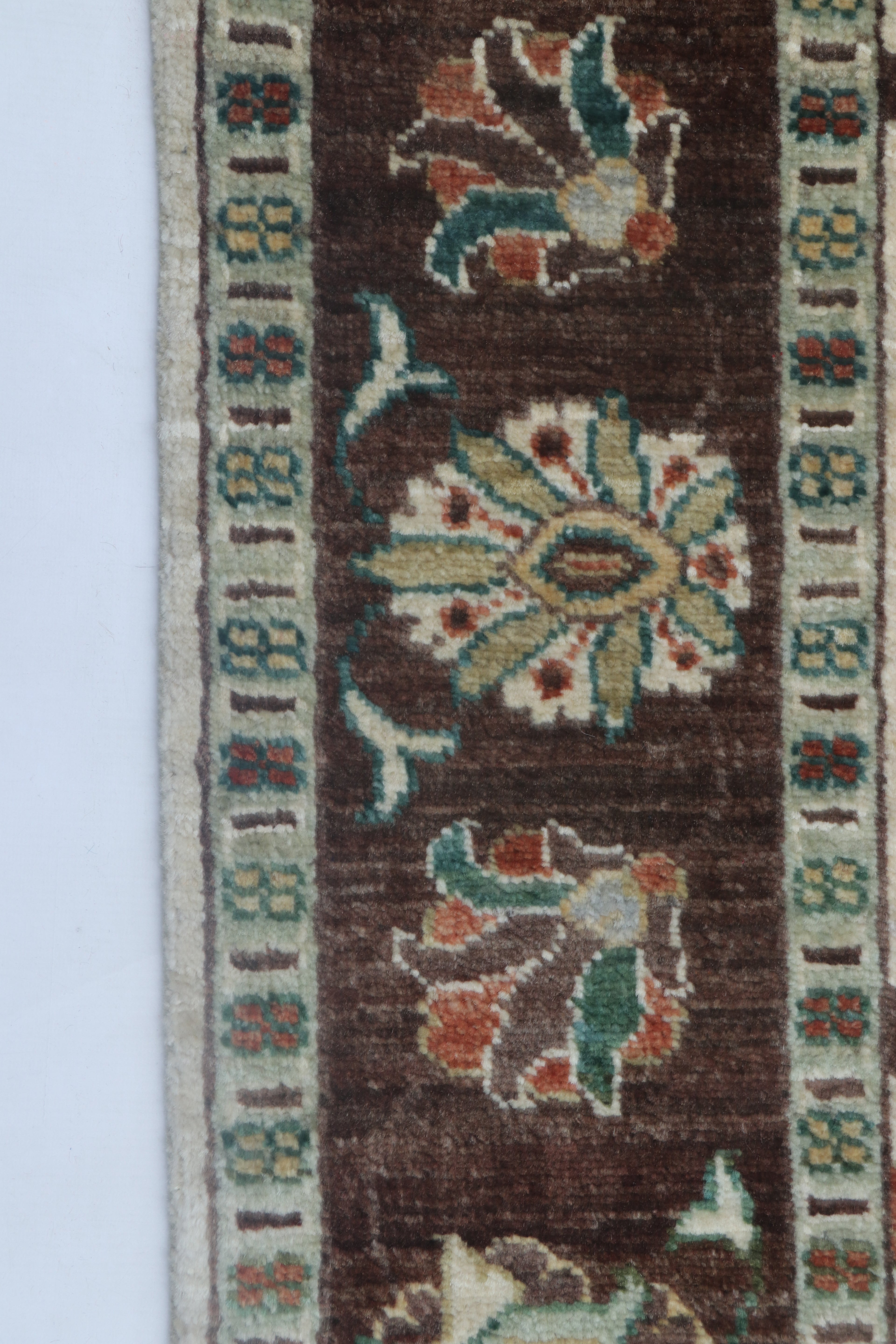 5x6 Beige & Brown Chobi Area Rug | Handmade Wool & Cotton Floral Rug | Luxury Chobi Rug