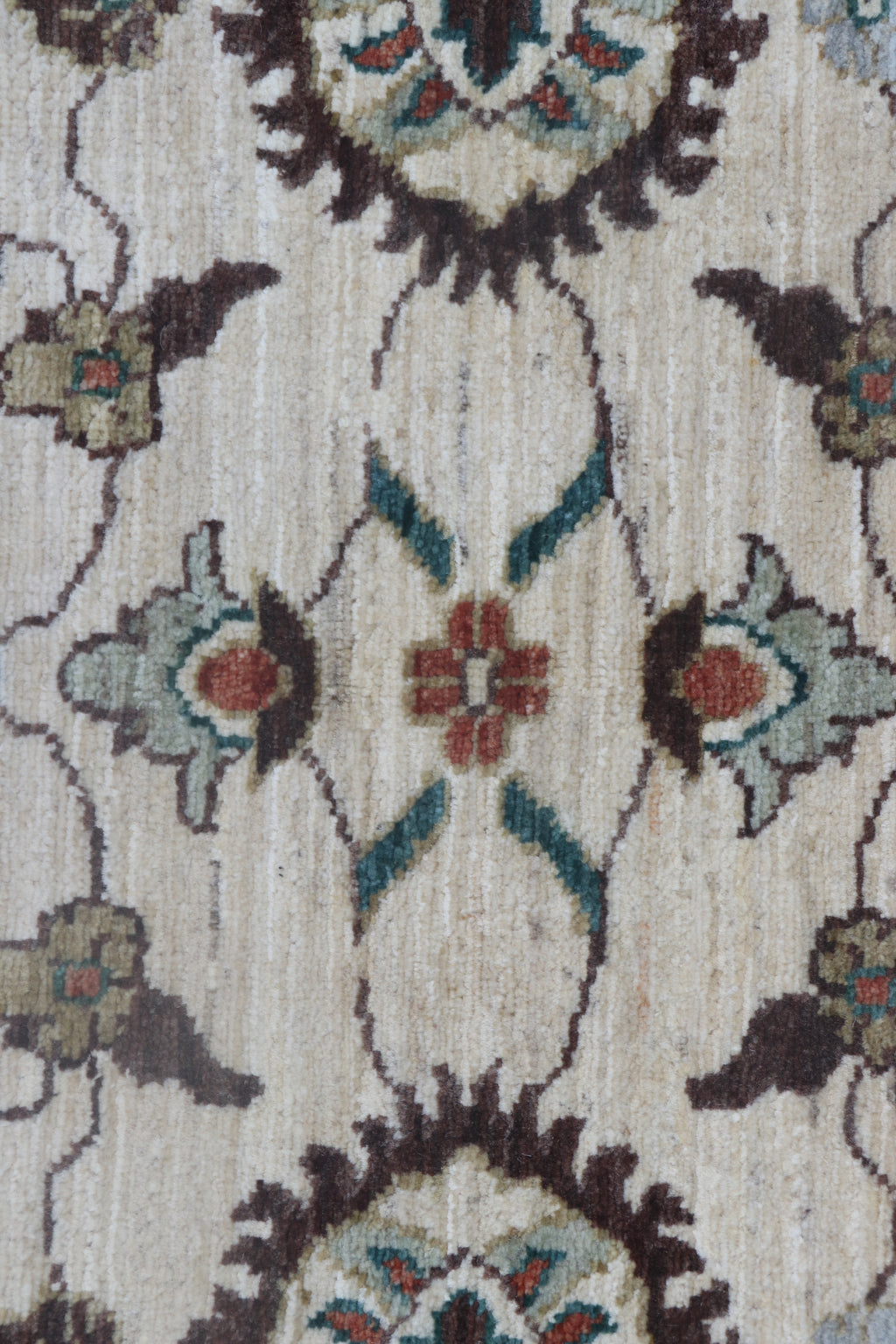 5x6 Beige & Brown Chobi Area Rug | Handmade Wool & Cotton Floral Rug | Luxury Chobi Rug