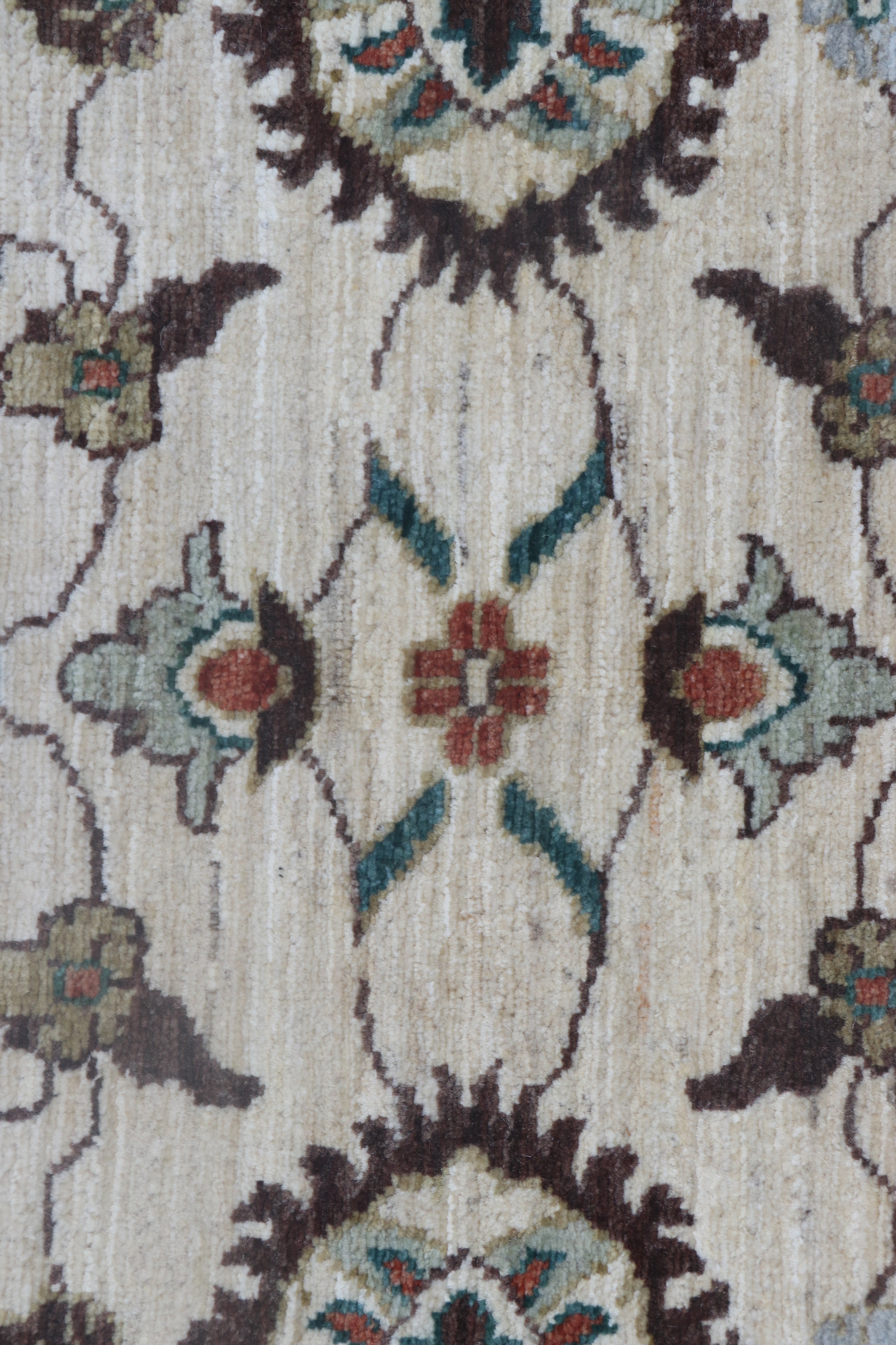 5x6 Beige & Brown Chobi Area Rug | Handmade Wool & Cotton Floral Rug | Luxury Chobi Rug